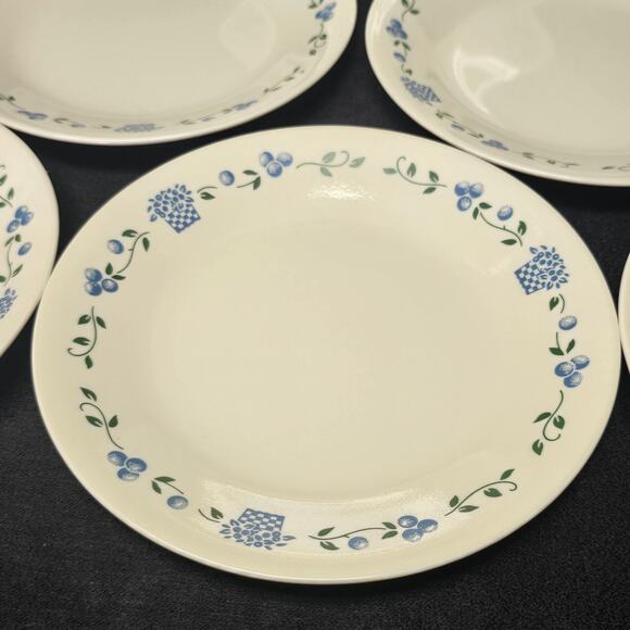 Corelle Blueberry Bouquet Bread & Butter Dessert Plates Set of 6 - Picture 2 of 7